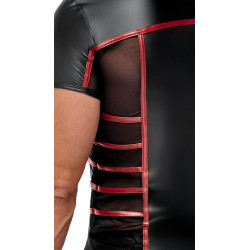 NEK T-shirt TOP ORMETO Noir-Rouge